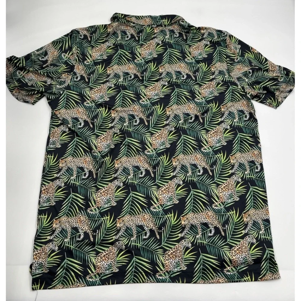 Bad‎ Birdie Men's XXL Graphic Black Polyester Short Sleeve Golf Polo